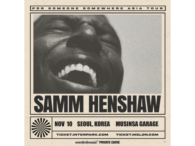 [공연안내] 샘 헨쇼 내한공연  <SAMM HENSHAW LIVE IN SEOUL>